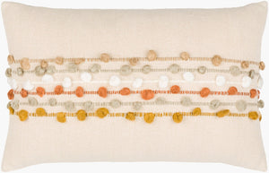 Surya Maysville Cotton Acrylic Lumbar Pillow Stitched Cottage Accent for Sofa or Bed MSV003-1624