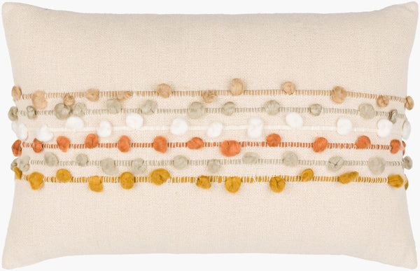 Surya Maysville Cotton Acrylic Lumbar Pillow Stitched Farmhouse Accent for Sofa or Bed MSV003-1624D