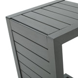 Christopher Knight Home® - Noble House - Cape Coral Outdoor Grey Aluminum C-Shaped Side Table