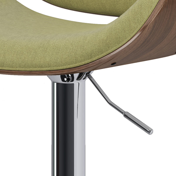 English Elm Marana Adjustable Swivel Bar Stool In Acid Green – Stylish Mid-Century Design For Modern Spaces B136P158922