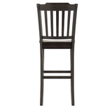 Homelegance By Top-Line Juliette Slat Back Bar Height Chairs (Set of 2) Black Rubberwood