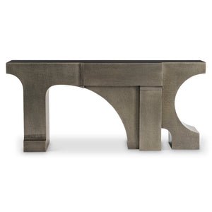Bernhardt Bernhardt Sculptural Argos Console Table With Aged Brass German Silver Cladding, 72" X16" X32" 357927