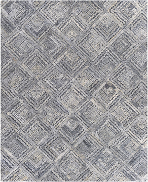 Surya Montclair 9' X 12' Handcrafted Elegant Rug - Global Inspired Design For Chic Home Décor Bliss! Charcoal Wool,Viscose Mtc2300-912