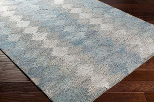 Surya Montclair 9' X 12' Handcrafted Elegant Rug - Global Inspired Design For Chic Home Décor Bliss! Blue Wool,Viscose Mtc2306-23