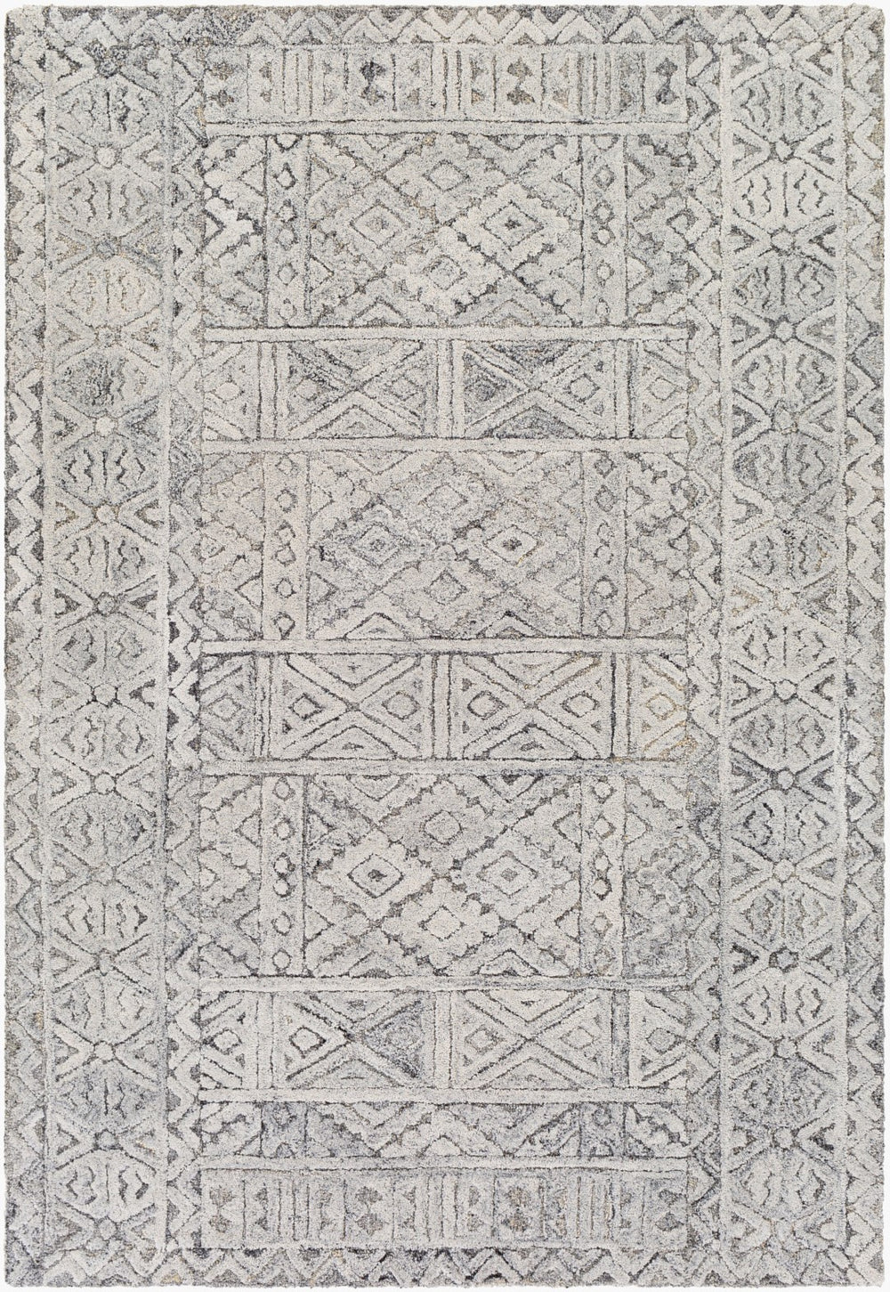 Surya Montclair 9' X 12' Handcrafted Elegant Rug - Global Inspired Design For Chic Home Décor Bliss! Light Gray Wool,Viscose Mtc2310-23
