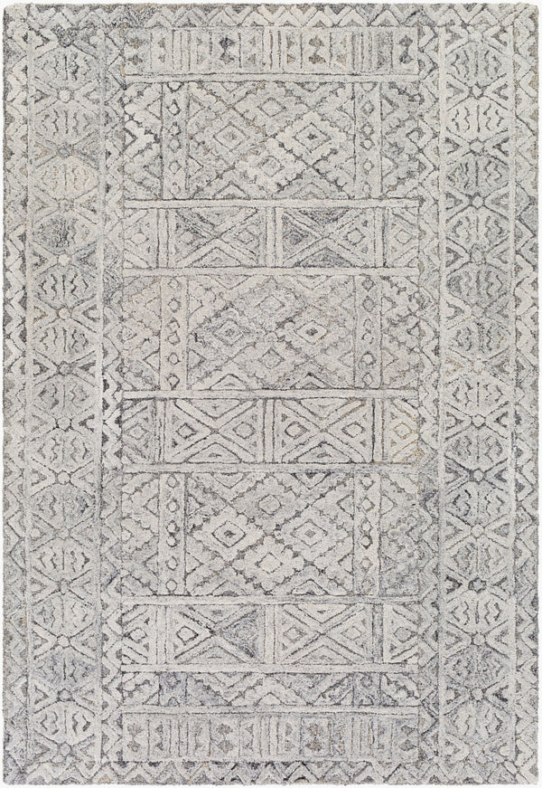 Surya Montclair 9' X 12' Handcrafted Elegant Rug - Global Inspired Design For Chic Home Décor Bliss! Light Gray Wool,Viscose Mtc2310-23