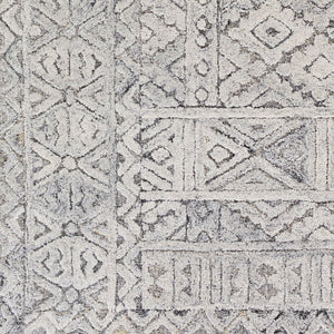 Surya Montclair 9' X 12' Handcrafted Elegant Rug - Global Inspired Design For Chic Home Décor Bliss! Light Gray Wool,Viscose Mtc2310-23