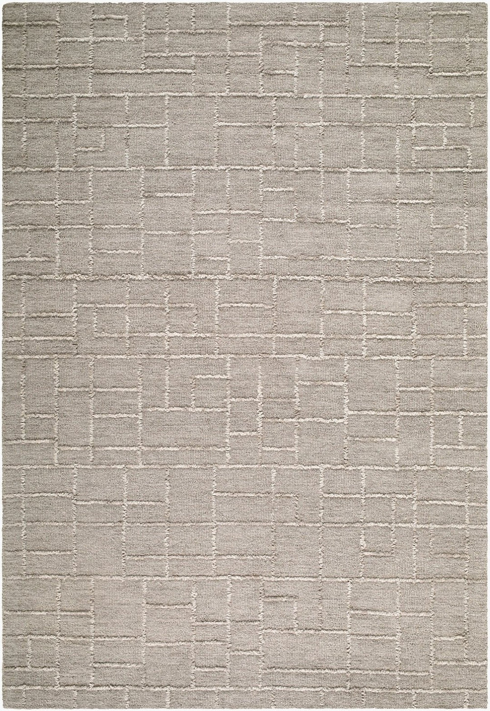 Livabliss Matterhorn Hand Tufted Wool Area Rug Minimalist Artisan Accent for Entryway or Bath Medium Gray 8' x 10' MTH2300-810