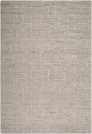 Livabliss Matterhorn Hand Tufted Wool Area Rug Minimalist Artisan Accent for Entryway or Bath Medium Gray 8' x 10' MTH2300-810