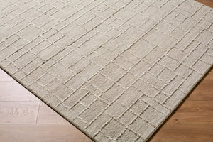 Livabliss Matterhorn Hand Tufted Wool Area Rug Minimalist Artisan Accent for Entryway or Bath Medium Gray 8' x 10' MTH2300-810
