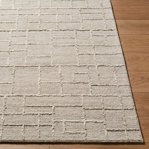 Livabliss Matterhorn Hand Tufted Wool Area Rug Minimalist Artisan Accent for Entryway or Bath Medium Gray 8' x 10' MTH2300-810