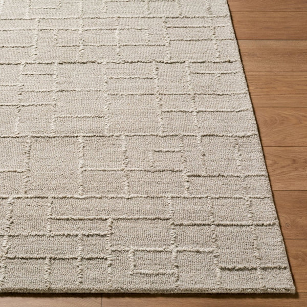Livabliss Matterhorn Hand Tufted Wool Area Rug Minimalist Artisan Accent for Entryway or Bath Medium Gray 8' x 10' MTH2300-810