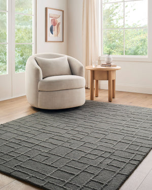 Livabliss Matterhorn Hand Tufted Wool Accent Rug Minimalist Modern Style for Entryway or Bedroom Dark Brown 2' x 3' MTH2301-23