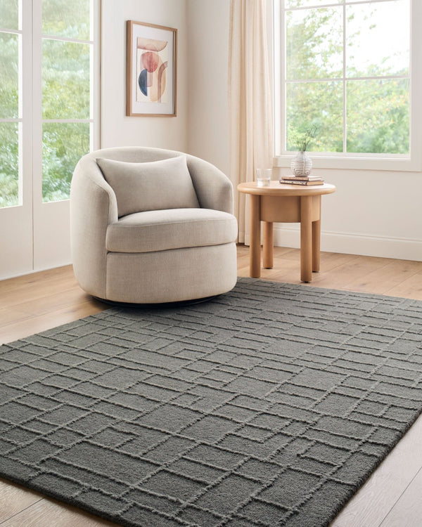 Livabliss Matterhorn Hand Tufted Wool Accent Rug Minimalist Modern Style for Entryway or Bedroom Dark Brown 2' x 3' MTH2301-23