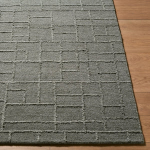 Livabliss Matterhorn Hand Tufted Wool Accent Rug Minimalist Modern Style for Entryway or Bedroom Dark Brown 2' x 3' MTH2301-23