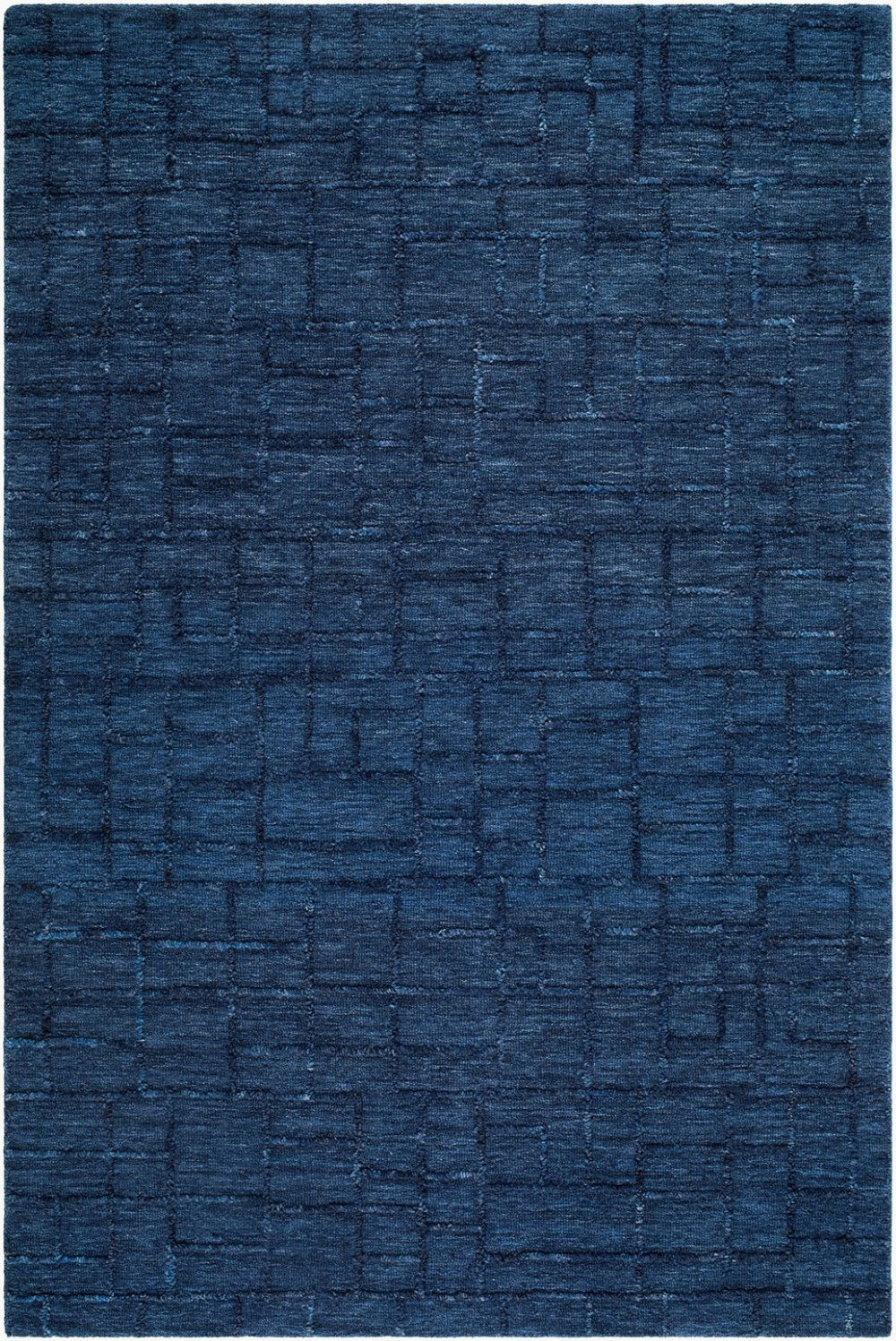 Livabliss Matterhorn Hand Tufted Wool Accent Rug Low Pile Minimalist Design for Entryway or Bedroom Midnight Blue, 2' x 3' MTH2302-23