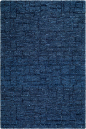 Livabliss Matterhorn Hand Tufted Wool Accent Rug Low Pile Minimalist Design for Entryway or Bedroom Midnight Blue, 2' x 3' MTH2302-23