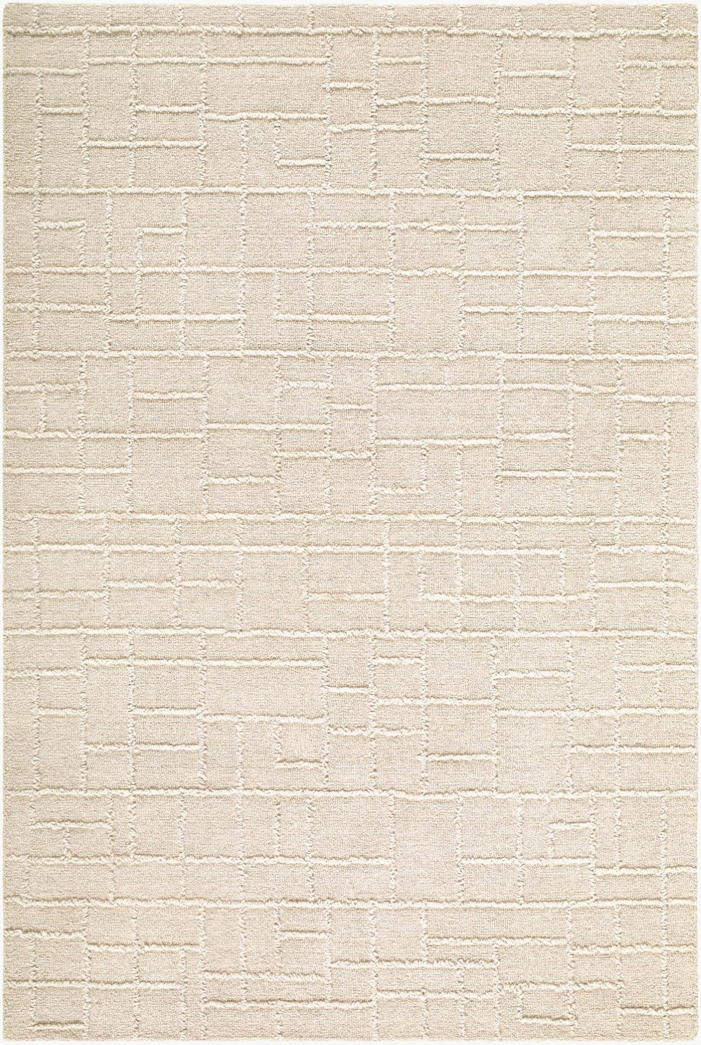 Livabliss Matterhorn Hand Tufted Wool Accent Rug Low Pile Minimalist Bedside or Entryway Piece Ivory, Cream 2' x 3' MTH2303-23