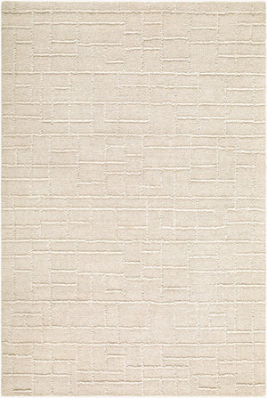 Livabliss Matterhorn Hand Tufted Wool Accent Rug Low Pile Minimalist Bedside or Entryway Piece Ivory, Cream 2' x 3' MTH2303-23