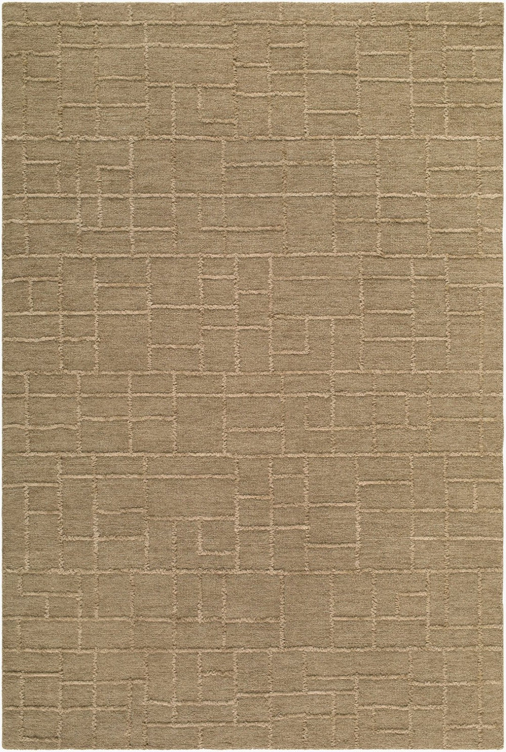 Livabliss Matterhorn Hand Tufted Wool Area Rug Minimalist Geometric Design for Modern Interiors Taupe, Sandsto 2' x 3' MTH2304-23