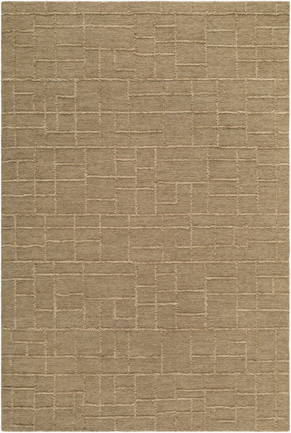 Livabliss Matterhorn Hand Tufted Wool Area Rug Minimalist Geometric Design for Modern Interiors Taupe, Sandsto 2' x 3' MTH2304-23