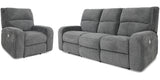 Parker House Polaris - Bizmark Grey Power Reclining Sofa And Recliner Grey 100% Polyester (W) Mpol-31ph-big