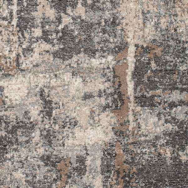 Livabliss Montana High Pile Area Rug Minimalist Geometric Design for Living Room or Bedroom Charcoal, Brown 6'7" x 9' MTN2303-679