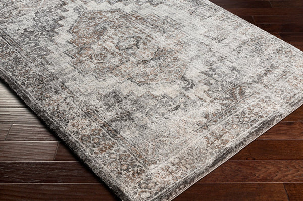 Livabliss Montana Machine Woven Medallion Area Rug High Pile Polypropylene Living Room Accent Gray, Charcoal 9'2" x 12' MTN2306-9212