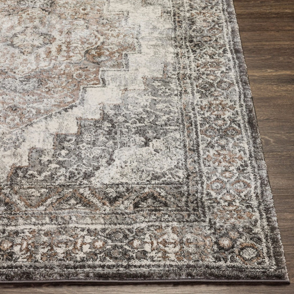 Livabliss Montana Machine Woven Medallion Area Rug High Pile Polypropylene Living Room Accent Gray, Charcoal 9'2" x 12' MTN2306-9212