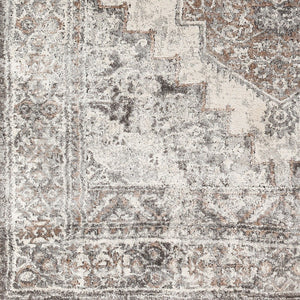 Livabliss Montana Machine Woven Medallion Area Rug High Pile Polypropylene Living Room Accent Gray, Charcoal 9'2" x 12' MTN2306-9212