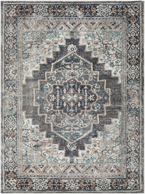 Livabliss Montana Traditional High Pile Area Rug Polypropylene Blend for Living Room or Entryway Charcoal, Light 7'10" x 10' MTN2307-71010