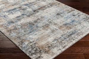 Livabliss Montana Machine Woven Polypropylene Polyester Rug Sculpted High Low Pile Sheen Denim, Brown 3'11" x 5'7" MTN2308-31157
