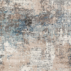 Livabliss Montana Machine Woven Polypropylene Polyester Rug Sculpted High Low Pile Sheen Denim, Brown 3'11" x 5'7" MTN2308-31157