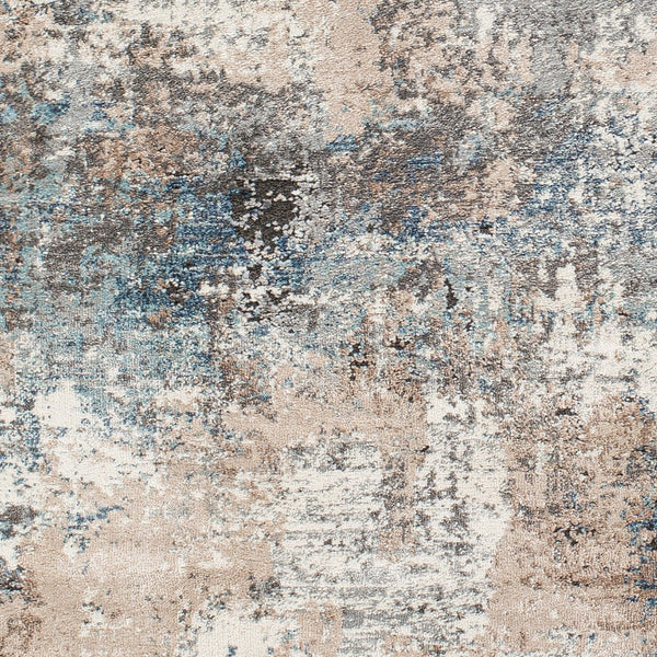 Livabliss Montana Machine Woven Polypropylene Polyester Rug Sculpted High Low Pile Sheen Denim, Brown 3'11" x 5'7" MTN2308-31157