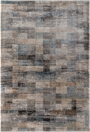 Montana MTN-2310 9'2" x 12' Machine Woven Rug MTN2310-9212  Gray, Tan, Ivory, Black, Dark Blue, Pale Blue Surya