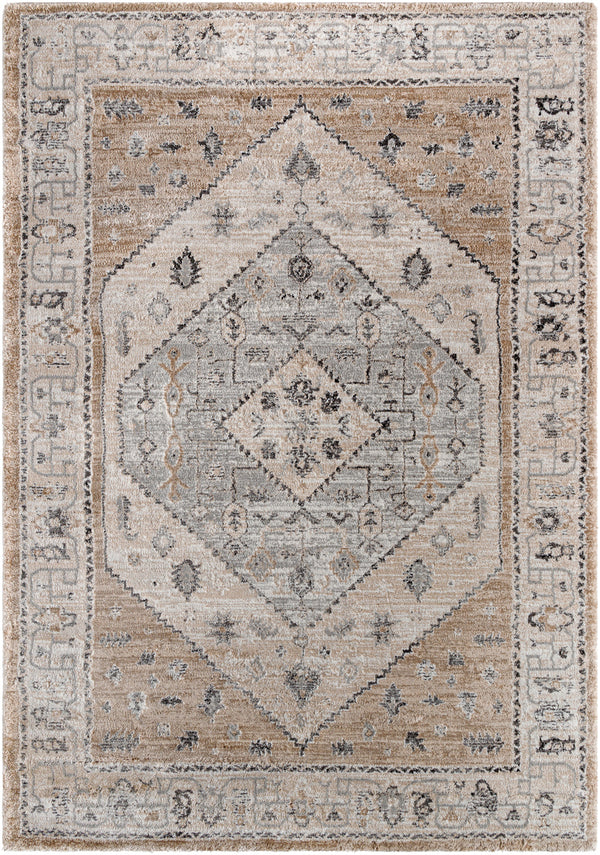 Montana MTN-2311 9'2" x 12' Machine Woven Rug MTN2311-9212  Tan, Ivory, Gray, Black Surya