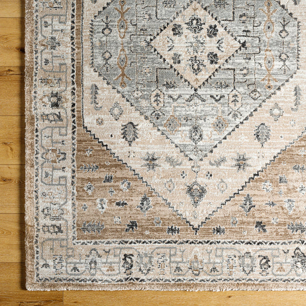 Montana MTN-2311 9'2" x 12' Machine Woven Rug MTN2311-9212  Tan, Ivory, Gray, Black Surya