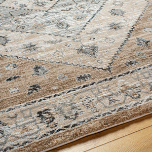 Montana MTN-2311 9'2" x 12' Machine Woven Rug MTN2311-9212  Tan, Ivory, Gray, Black Surya