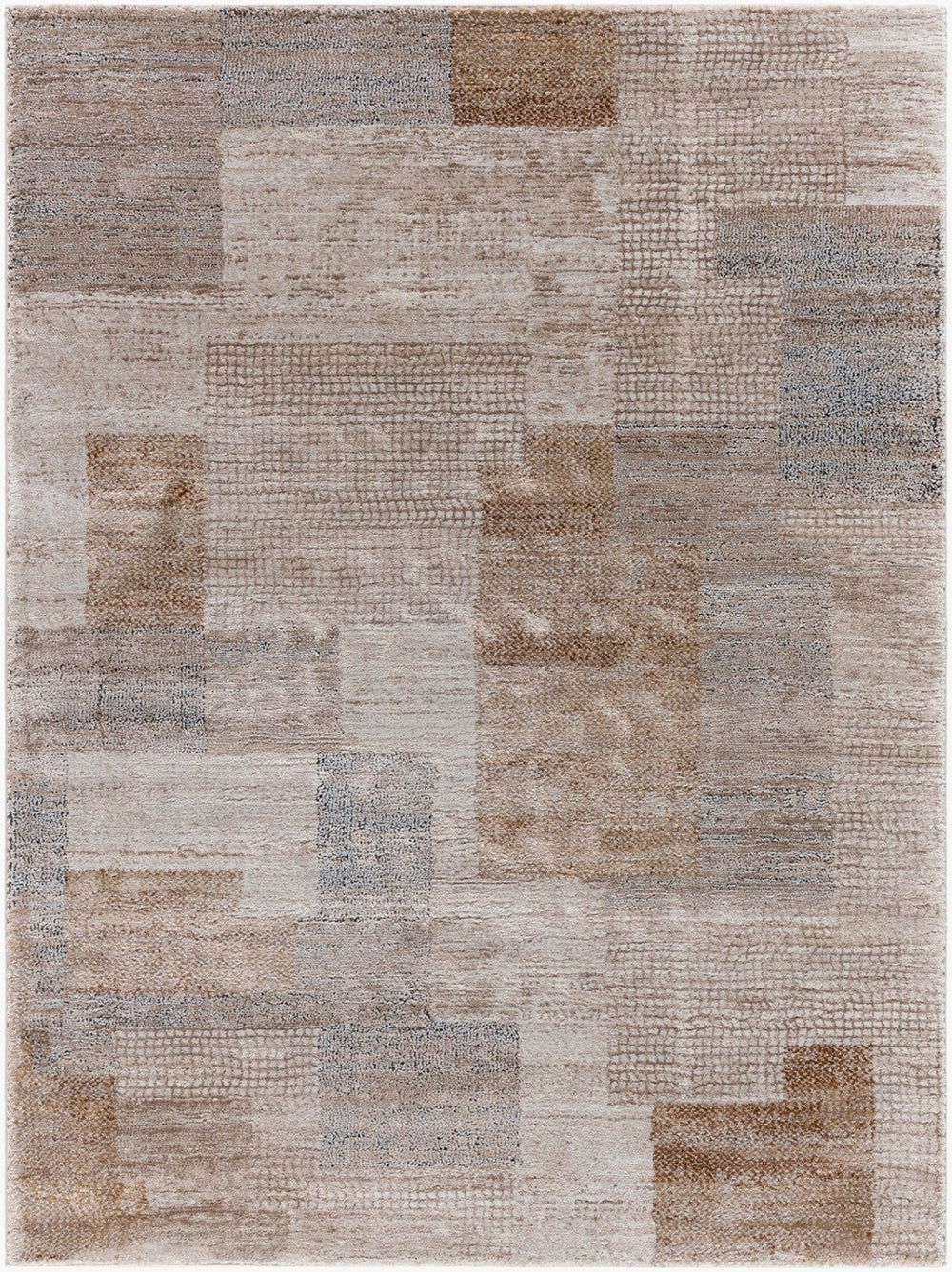 Livabliss Montana Geometric Mid-century Plush Area Rug Turkey Woven Polypropylene Living Room Light Beige, Iv 5'3" x 7' MTN2313-537