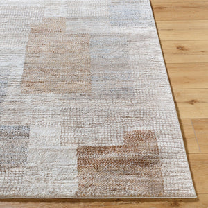 Livabliss Montana Geometric Mid-century Plush Area Rug Turkey Woven Polypropylene Living Room Light Beige, Iv 5'3" x 7' MTN2313-537
