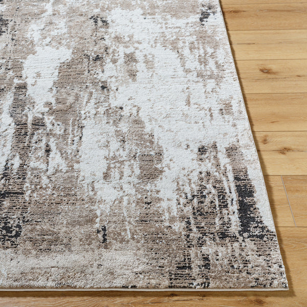 Montana MTN-2315 9'2" x 12' Machine Woven Rug MTN2315-9212  Light Beige, Tan, Ivory, Black Surya