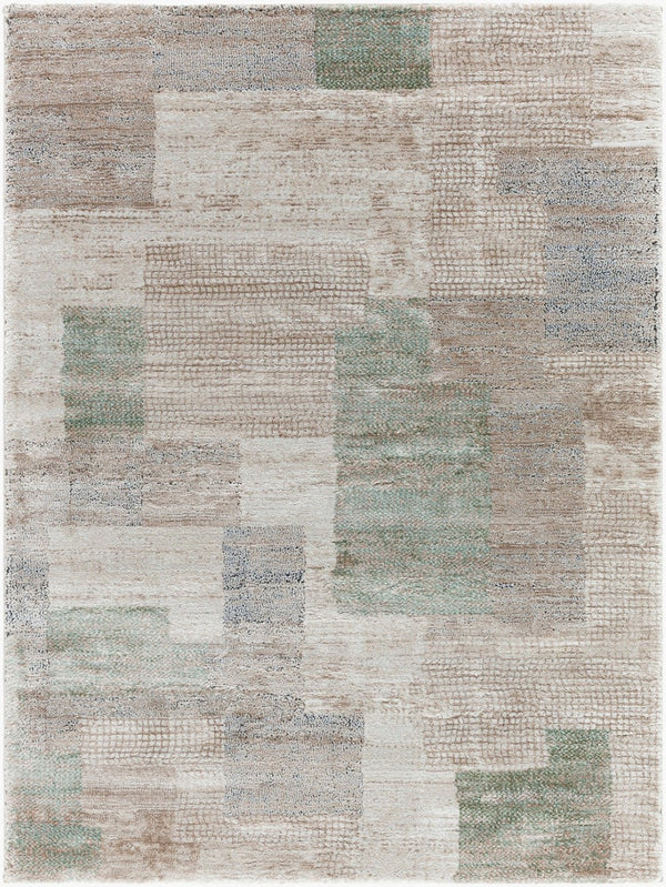 Livabliss Montana Geometric Mid-century Area Rug Plush High Pile Polypropylene Living Room Floor Light Beige, Iv 6'7" x 9' MTN2318-679