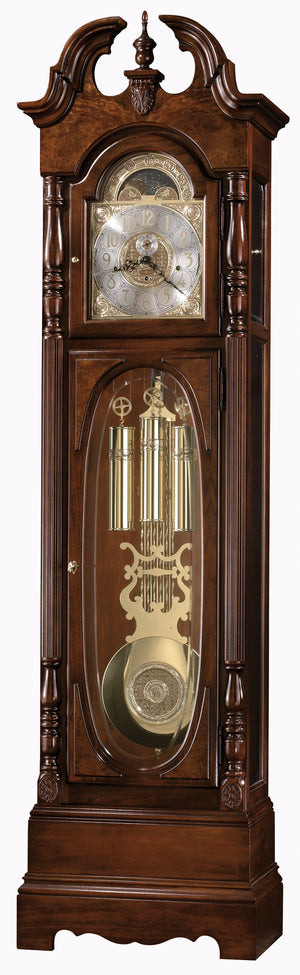 Hekman Furniture 611042 Stunning Robinson Grandfather Clock - Elegant Cherry Bordeaux Design With Chime Features Cherry Bordeaux Robinson Grandfather Clock 611042