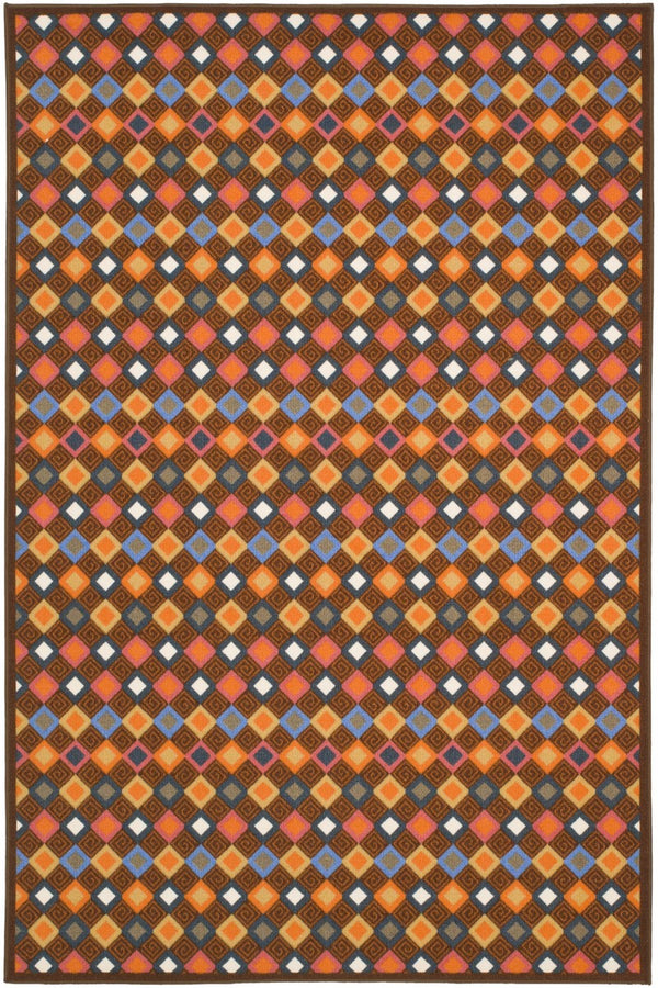Safavieh Lex Power Loomed  Rug Brown / Multi MTP529-2591-4