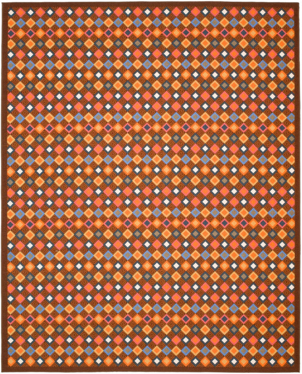Safavieh Lex Power Loomed  Rug Brown / Multi MTP529-2591-4