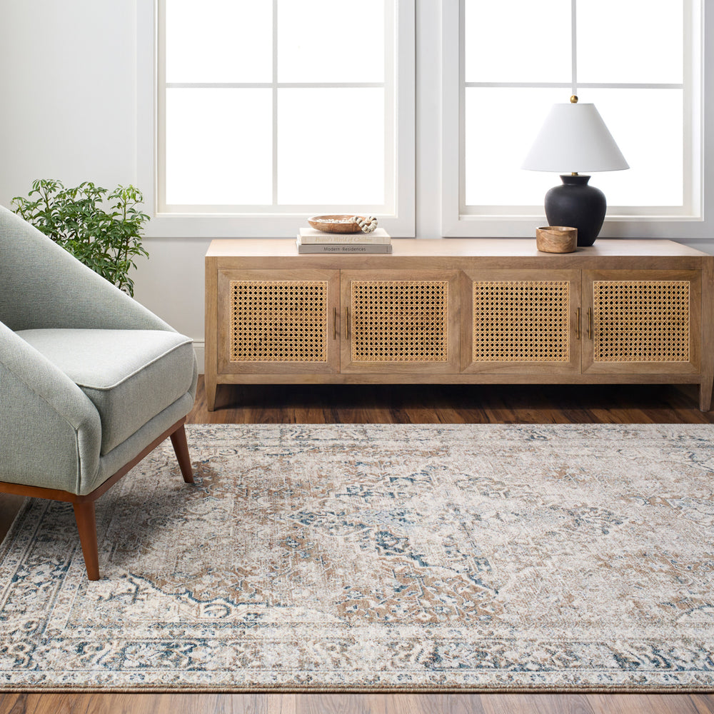 Montreal MTR-2302 9'2" x 12'9" Machine Woven Rug MTR2302-92131  Taupe, Gray, Dusty Sage, Cream, Teal Surya