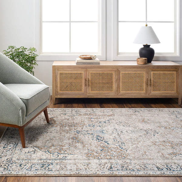 Montreal MTR-2302 9'2" x 12'9" Machine Woven Rug MTR2302-92131  Taupe, Gray, Dusty Sage, Cream, Teal Surya