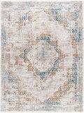 Montreal MTR-2305 7'10" x 10'2" Machine Woven Rug MTR2305-710106  Taupe, Gray, Teal, Dusty Sage, Cream Surya