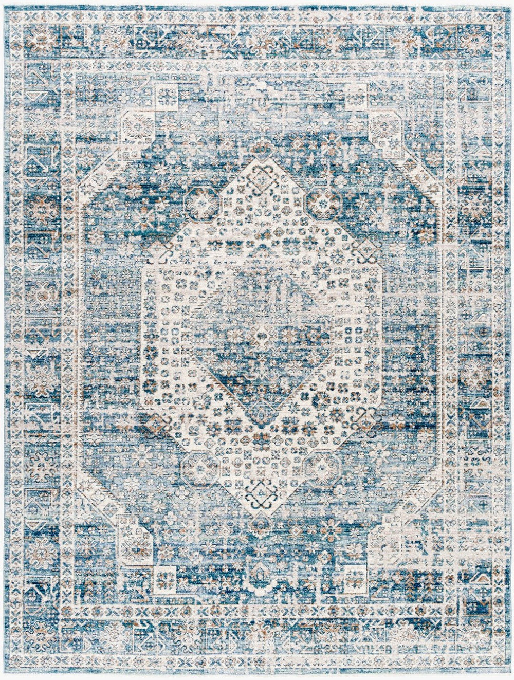 Livabliss Montreal Traditional Medallion Area Rug Polyester Woven Pile for Living or Dining Room MTR2307-92131