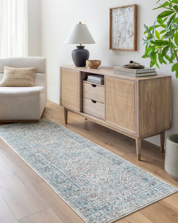 Livabliss Montreal Traditional Medallion Runner Rug Polyester Woven Hallway Entryway Accent Taupe, Gray 2'7" x 7'3" MTR2308-2773